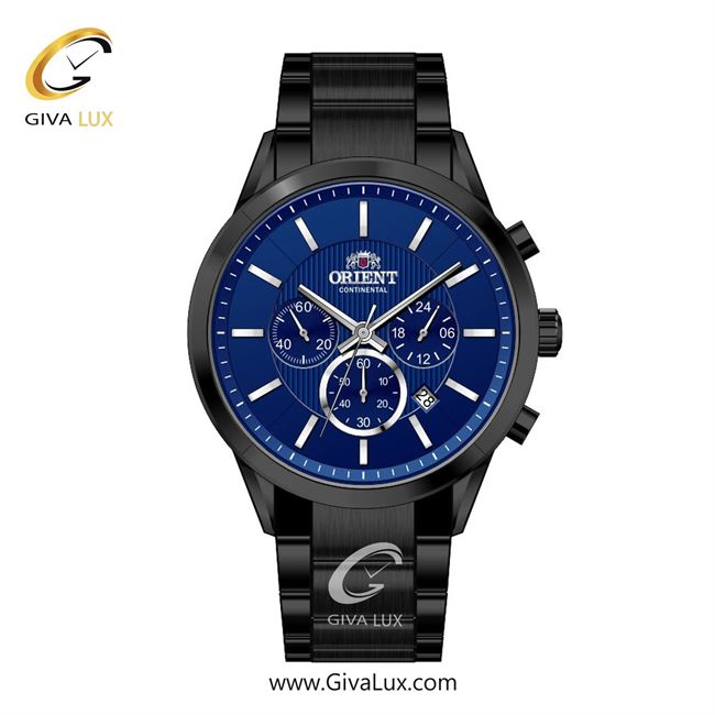 ساعت مچی اورجینال مردانه اورینت (کانتیننتال) | Orient (Continental) سه موتوره کرنوگراف مشکی | مشکی| سرمه ای| کد رفرنس 106