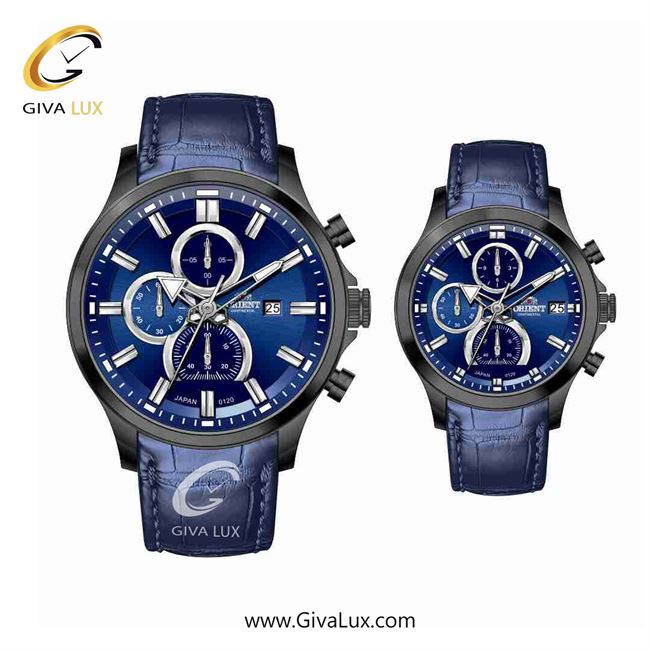 ساعت مچی اورجینال ست اورینت (کانتیننتال) | Orient (Continental) سه موتوره کرنوگراف مشکی | سرمه ای| سرمه ای| کد رفرنس 120