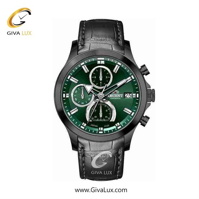 ساعت مچی اورجینال زنانه اورینت (کانتیننتال) | Orient (Continental) سه موتوره کرنوگراف مشکی | مشکی| سبز یشمی تیره| کد رفرنس 120