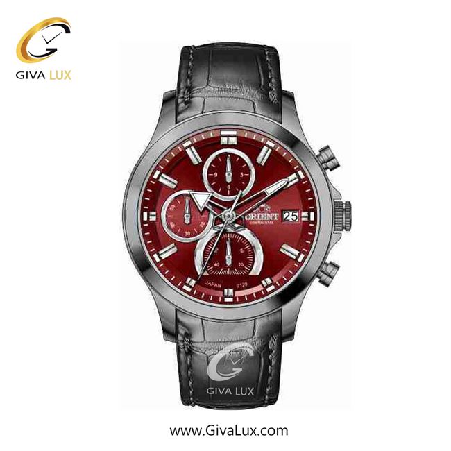 ساعت مچی اورجینال زنانه اورینت (کانتیننتال) | Orient (Continental) سه موتوره کرنوگراف تیتانیوم | مشکی| زرشکی| کد رفرنس 120