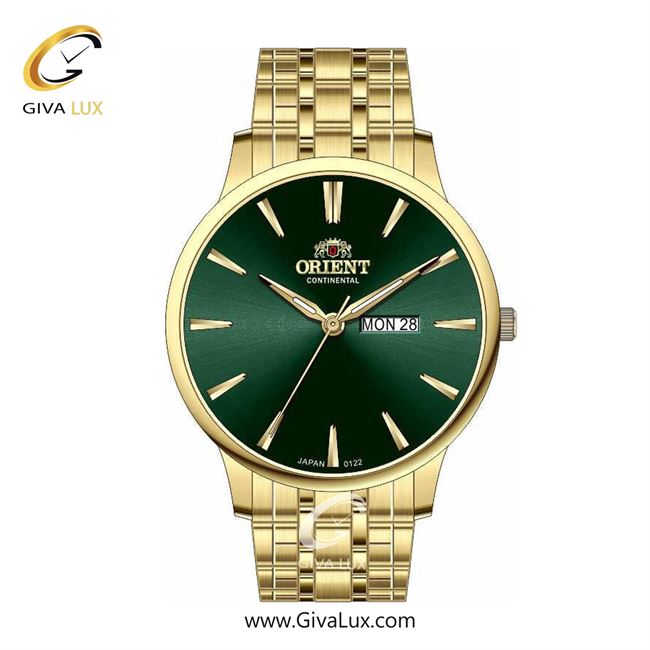 ساعت مچی اورجینال مردانه اورینت (کانتیننتال) | Orient (Continental) طلایی | طلایی| سبز یشمی تیره| کد رفرنس 122