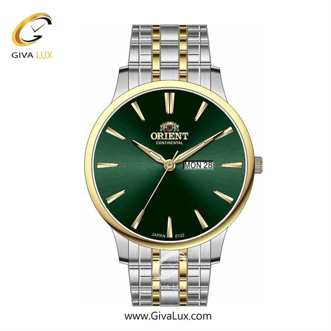 ساعت مچی اورجینال مردانه اورینت (کانتیننتال) | Orient (Continental) طلایی | نقره ای-طلایی| سبز یشمی تیره| کد رفرنس 122