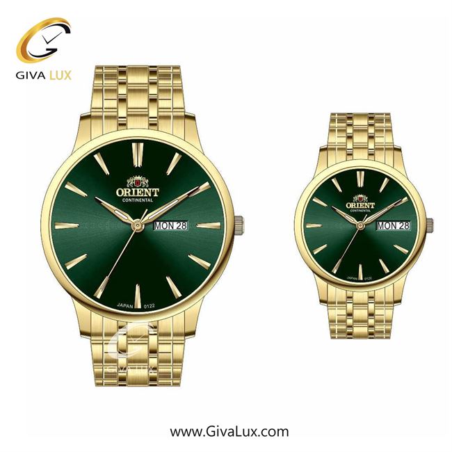 ساعت مچی اورجینال ست اورینت (کانتیننتال) | Orient (Continental) طلایی | طلایی| سبز یشمی تیره| کد رفرنس 122