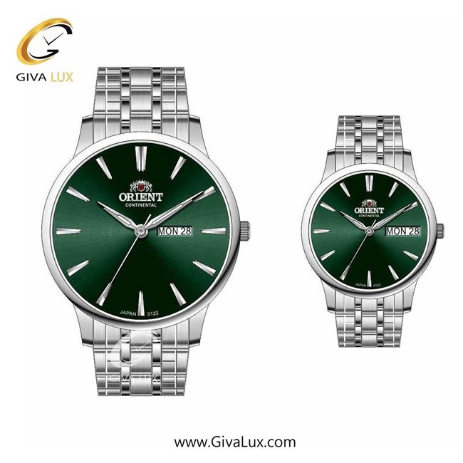 ساعت مچی اورجینال ست اورینت (کانتیننتال) | Orient (Continental) نقره ای | نقره ای| سبز یشمی تیره| کد رفرنس 122