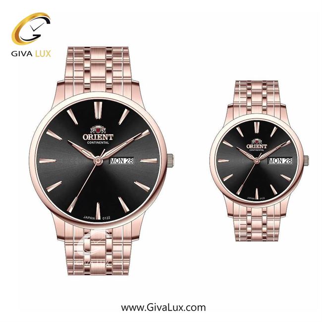ساعت مچی اورجینال ست اورینت (کانتیننتال) | Orient (Continental) رزگلد | رزگلد| مشکی| کد رفرنس 122