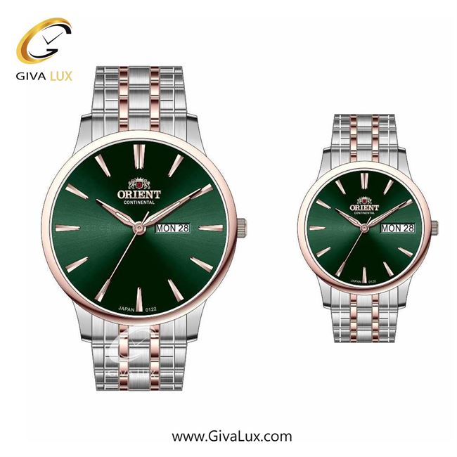 ساعت مچی اورجینال ست اورینت (کانتیننتال) | Orient (Continental) رزگلد | رزگلد-نقره ای| سبز یشمی تیره| کد رفرنس 122