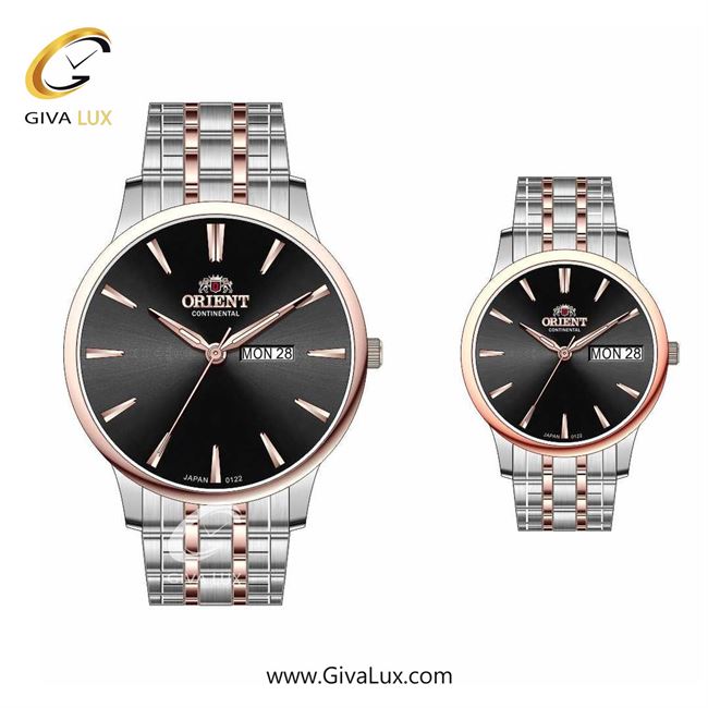 ساعت مچی اورجینال ست اورینت (کانتیننتال) | Orient (Continental) رزگلد | رزگلد-نقره ای| مشکی| کد رفرنس 122