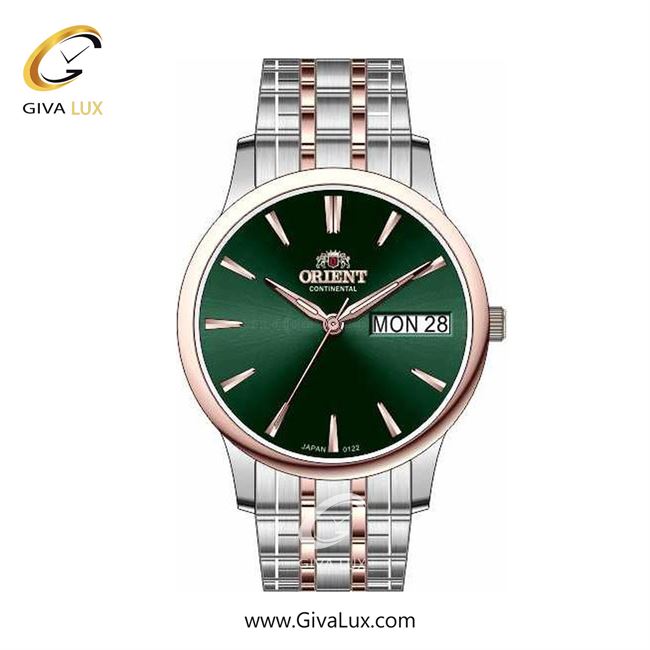 ساعت مچی اورجینال زنانه اورینت (کانتیننتال) | Orient (Continental) رزگلد | نقره ای-رزگلد| سبز یشمی تیره| کد رفرنس 122