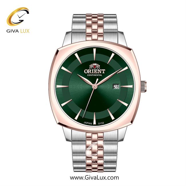 ساعت مچی اورجینال مردانه اورینت (کانتیننتال) | Orient (Continental) رزگلد | نقره ای-رزگلد| سبز یشمی تیره| کد رفرنس 133