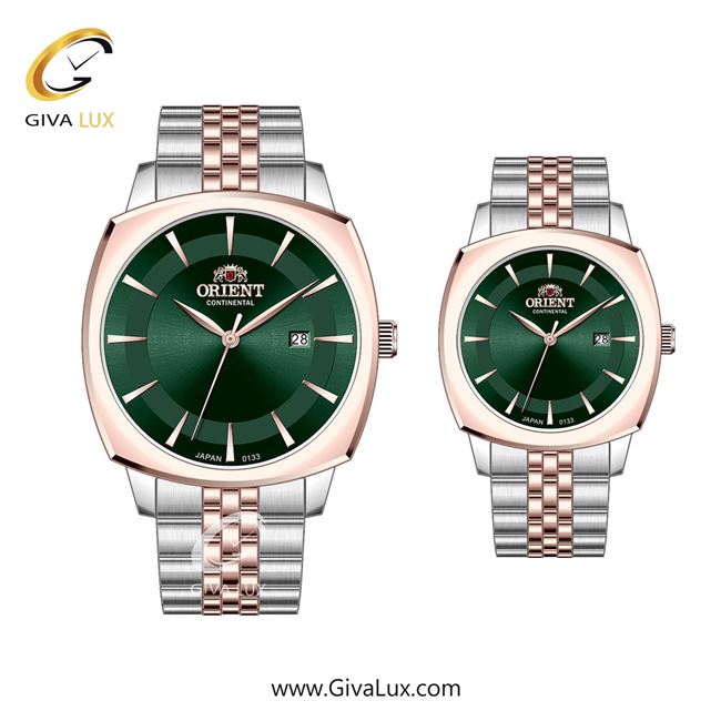 ساعت مچی اورجینال ست اورینت (کانتیننتال) | Orient (Continental) رزگلد | رزگلد-نقره ای| سبز یشمی تیره| کد رفرنس 133