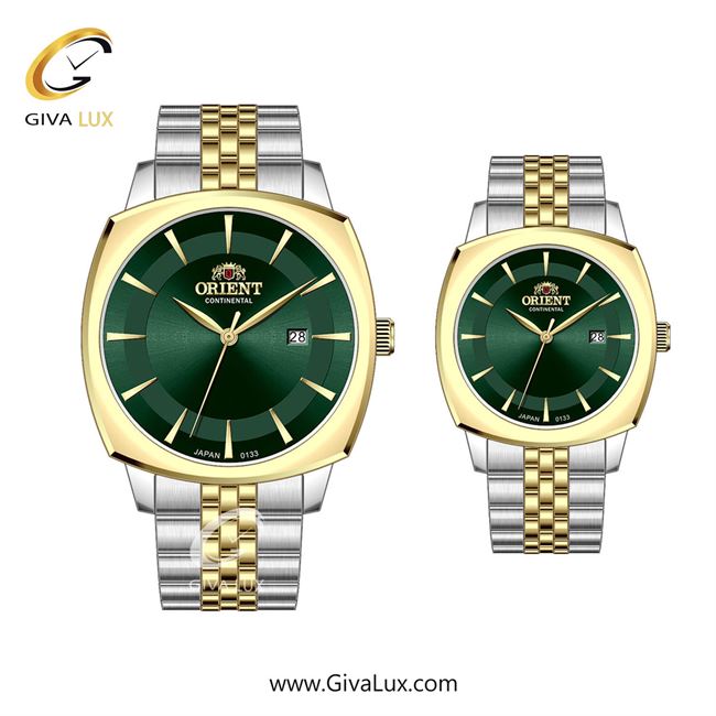 ساعت مچی اورجینال ست اورینت (کانتیننتال) | Orient (Continental) طلایی | نقره ای-طلایی| سبز یشمی تیره| کد رفرنس 133
