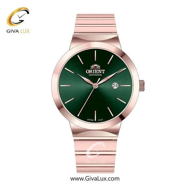 ساعت مچی اورجینال مردانه اورینت (کانتیننتال) | Orient (Continental) رزگلد | رزگلد| سبز یشمی تیره| کد رفرنس 137