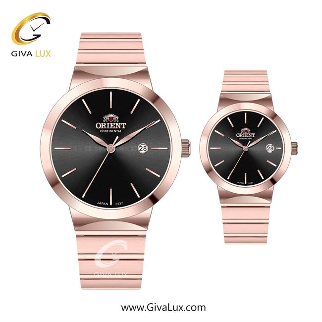 ساعت مچی اورجینال ست اورینت (کانتیننتال) | Orient (Continental) رزگلد | رزگلد| مشکی| کد رفرنس 137