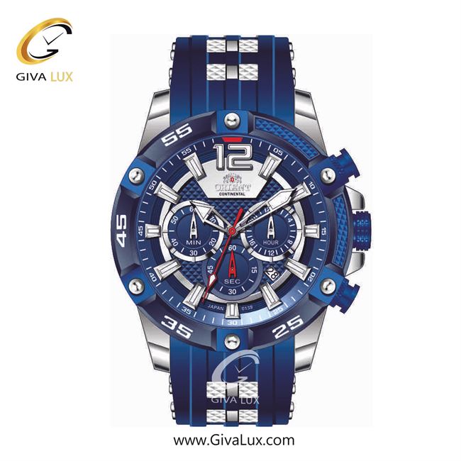 ساعت مچی اورجینال مردانه اورینت (کانتیننتال) | Orient (Continental) سه موتوره کرنوگراف سرمه ای-نقره ای | سرمه ای-نقره ای| سرمه ای| کد رفرنس 139