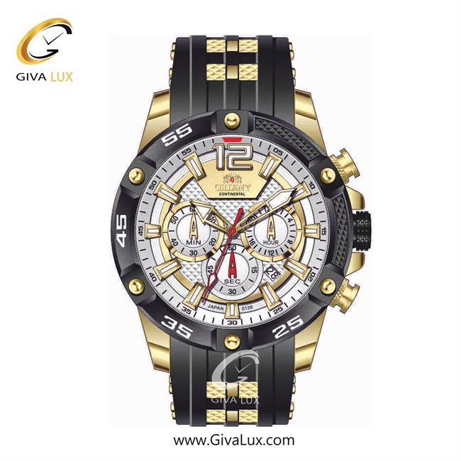 ساعت مچی اورجینال مردانه اورینت (کانتیننتال) | Orient (Continental) سه موتوره کرنوگراف طلایی-مشکی | طلایی-مشکی| طلایی-نقره ای| کد رفرنس 139