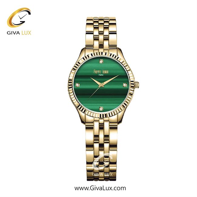 ساعت مچی اورجینال زنانه پییر لنون طلایی | طلایی| سبز| کد رفرنس PL-0140-14