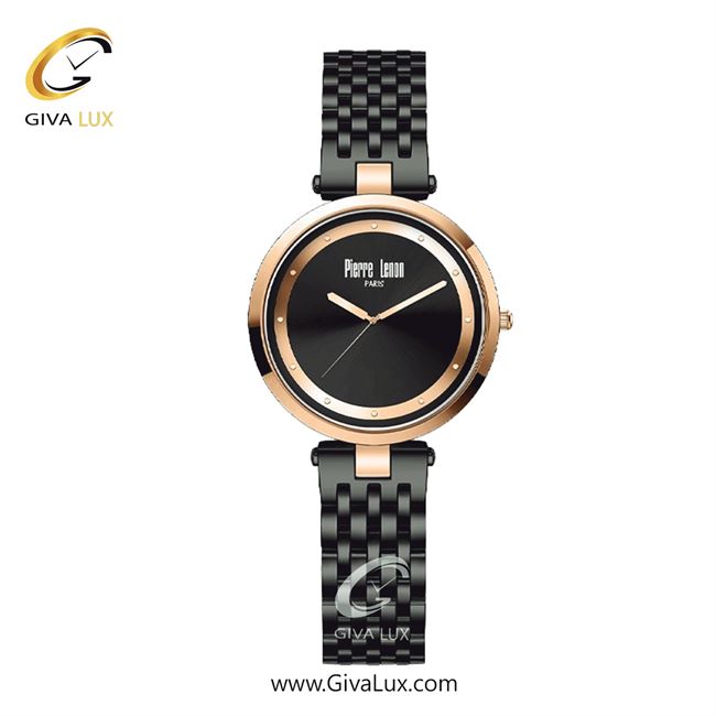 ساعت مچی اورجینال زنانه پییر لنون رزگلد | مشکی| مشکی| کد رفرنس PL-0142-14