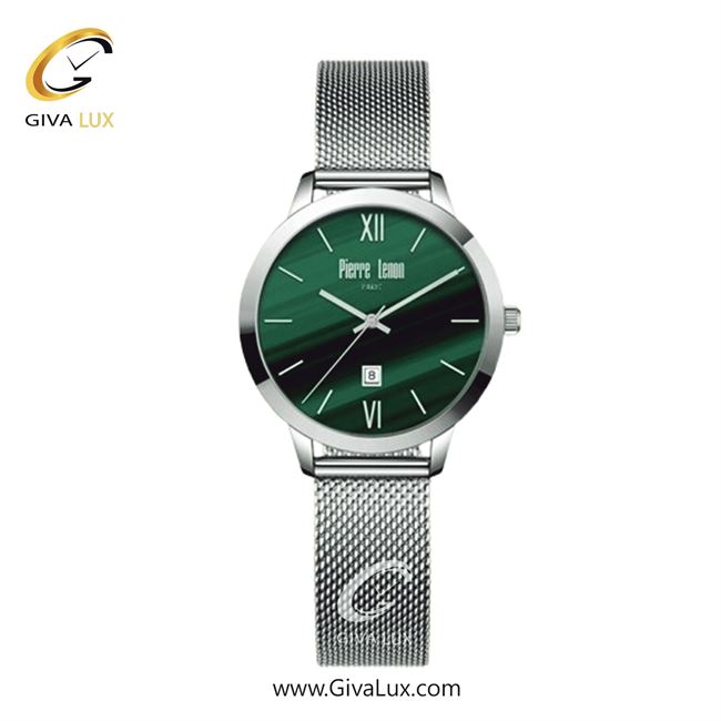 ساعت مچی اورجینال زنانه پییر لنون نقره ای | نقره ای| سبز| کد رفرنس PL-0146-15
