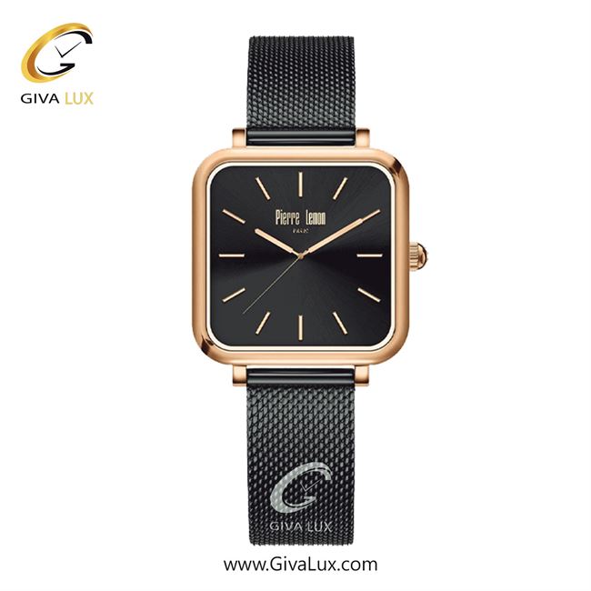 ساعت مچی اورجینال زنانه پییر لنون رزگلد | مشکی| مشکی| کد رفرنس PL-0147-17