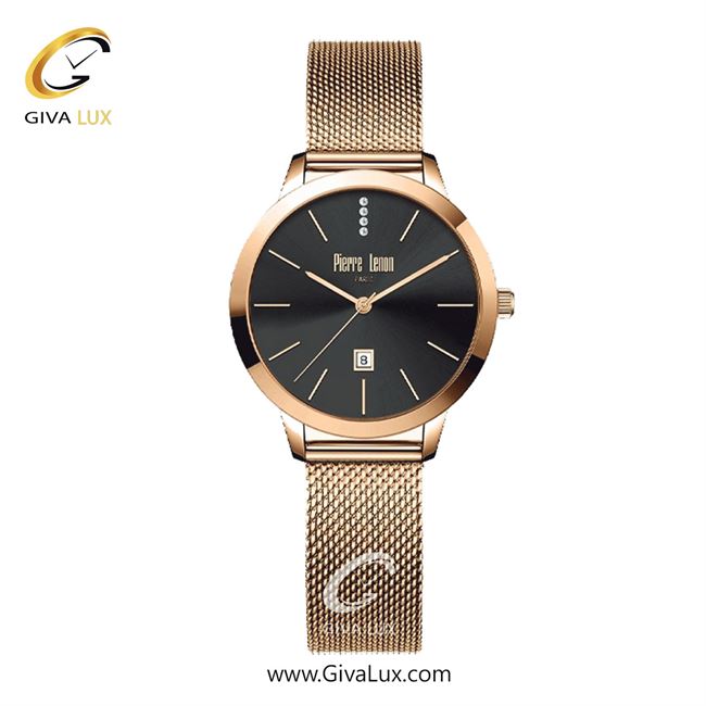 ساعت مچی اورجینال زنانه پییر لنون رزگلد | رزگلد| مشکی| کد رفرنس PL-0149-15