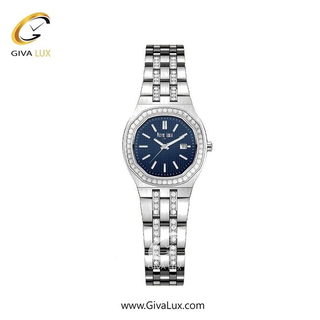 ساعت مچی اورجینال زنانه پییر لنون نقره ای | نقره ای| سرمه ای| کد رفرنس PL-0155-13