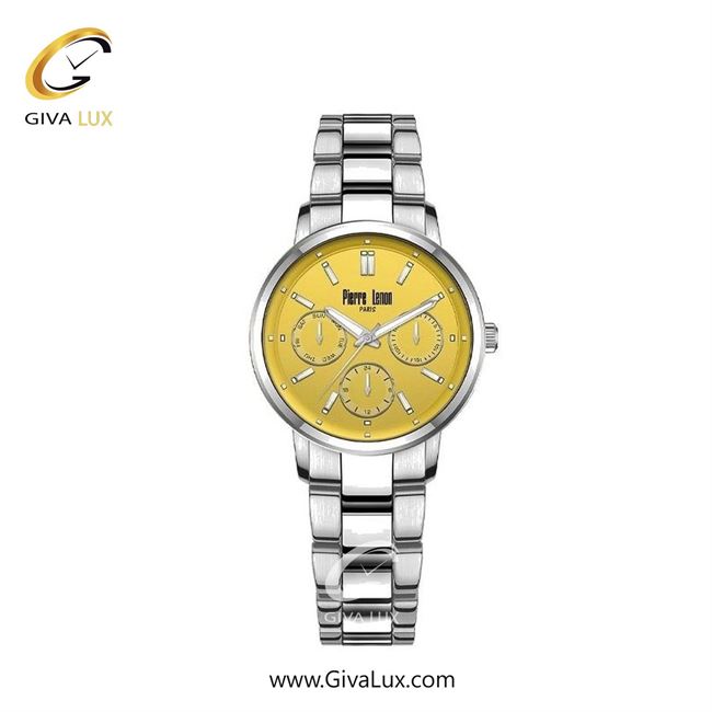 ساعت مچی اورجینال زنانه پییر لنون سه موتوره فول تایم نقره ای | نقره ای| زرد| کد رفرنس PL-0157-12