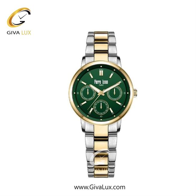 ساعت مچی اورجینال زنانه پییر لنون سه موتوره فول تایم طلایی | نقره ای-طلایی| سبز| کد رفرنس PL-0157-16