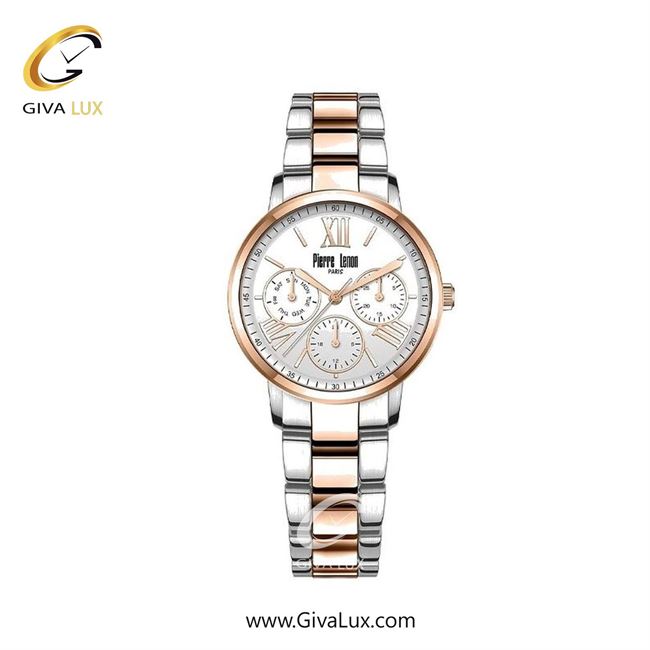 ساعت مچی اورجینال زنانه پییر لنون سه موتوره فول تایم رزگلد | رزگلد-نقره ای| نقره ای| کد رفرنس PL-0158-16