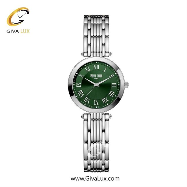 ساعت مچی اورجینال زنانه پییر لنون نقره ای | نقره ای| سبز یشمی تیره| کد رفرنس PL-0162-15