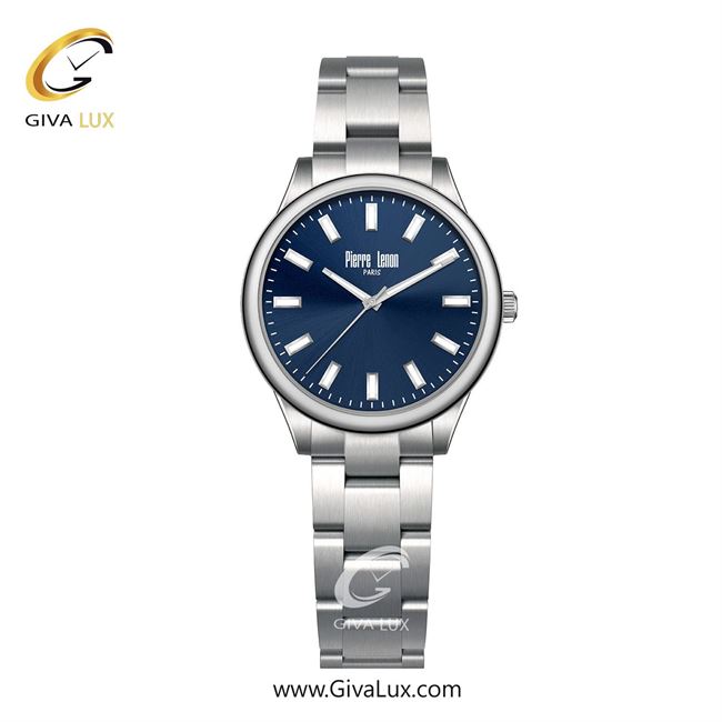 ساعت مچی اورجینال زنانه پییر لنون نقره ای | نقره ای| سرمه ای| کد رفرنس PL-0164-12
