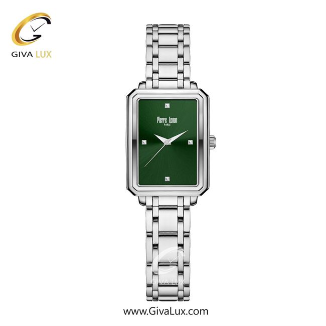 ساعت مچی اورجینال زنانه پییر لنون نقره ای | نقره ای| سبز یشمی تیره| کد رفرنس PL-0165-14