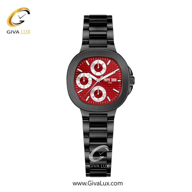 ساعت مچی اورجینال زنانه پییر لنون سه موتوره فول تایم مشکی | مشکی| قرمز| کد رفرنس PL-0173-13