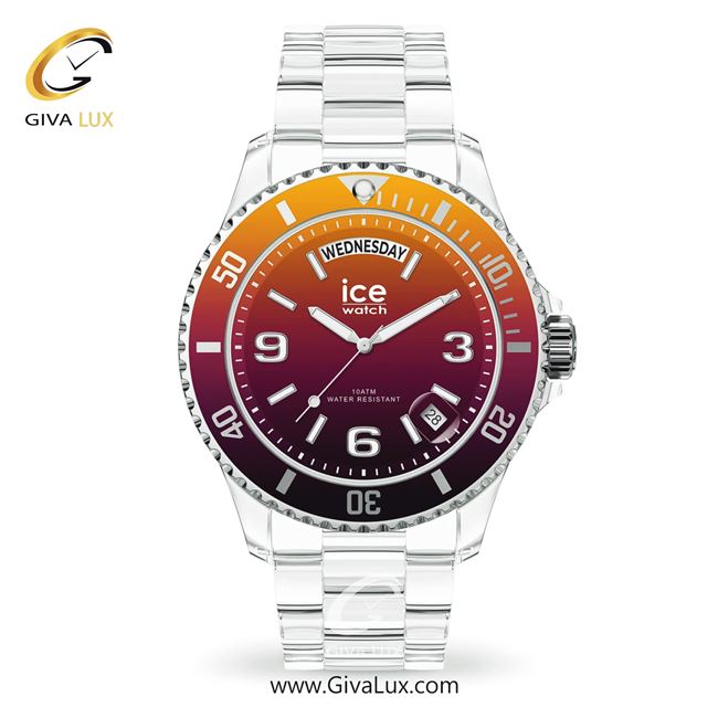 ساعت مچی اورجینال مردانه آیس شفاف | شفاف| نارنجی-بنفش| کد رفرنس 021437