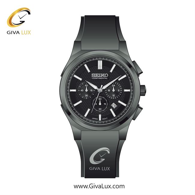 ساعت مچی اورجینال مردانه سیکو (کانتیننتال) | Seiko (Continental)  سه موتوره کرنوگراف مشکی | مشکی| مشکی| کد رفرنس 0403