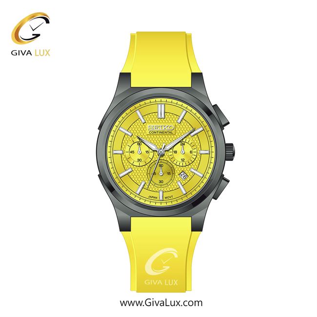 ساعت مچی اورجینال مردانه سیکو (کانتیننتال) | Seiko (Continental)  سه موتوره کرنوگراف تیتانیوم | زرد| زرد| کد رفرنس 0403
