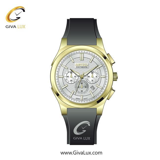 ساعت مچی اورجینال مردانه سیکو (کانتیننتال) | Seiko (Continental)  سه موتوره کرنوگراف طلایی | مشکی| نقره ای| کد رفرنس 0403