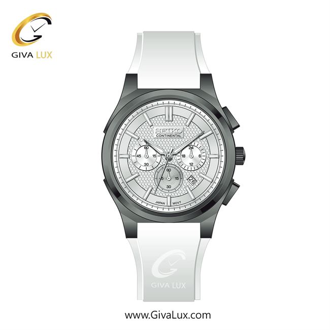 ساعت مچی اورجینال مردانه سیکو (کانتیننتال) | Seiko (Continental)  سه موتوره کرنوگراف مشکی | سفید| نقره ای| کد رفرنس 0403