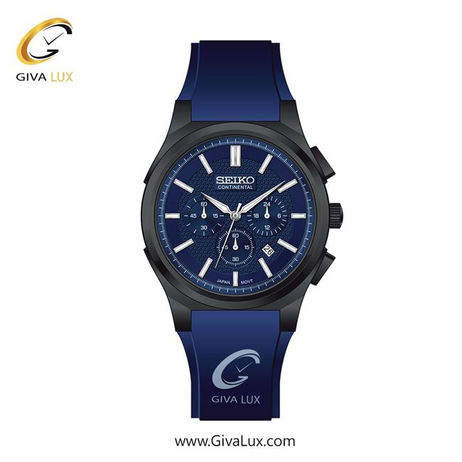 ساعت مچی اورجینال مردانه سیکو (کانتیننتال) | Seiko (Continental)  سه موتوره کرنوگراف مشکی | سرمه ای| سرمه ای| کد رفرنس 0403