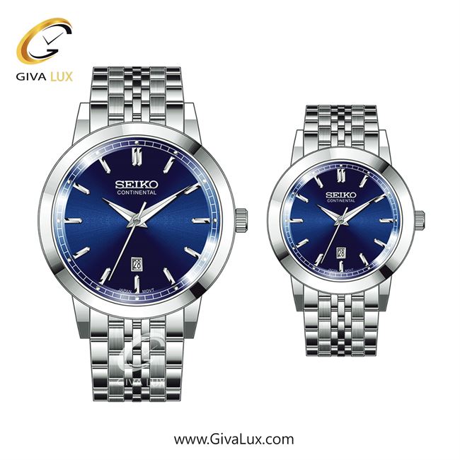 ساعت مچی اورجینال ست سیکو (کانتیننتال) | Seiko (Continental)  نقره ای | نقره ای| سرمه ای| کد رفرنس 0405