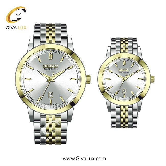 ساعت مچی اورجینال ست سیکو (کانتیننتال) | Seiko (Continental)  نقره ای-طلایی | طلایی-نقره ای| نقره ای| کد رفرنس 0405