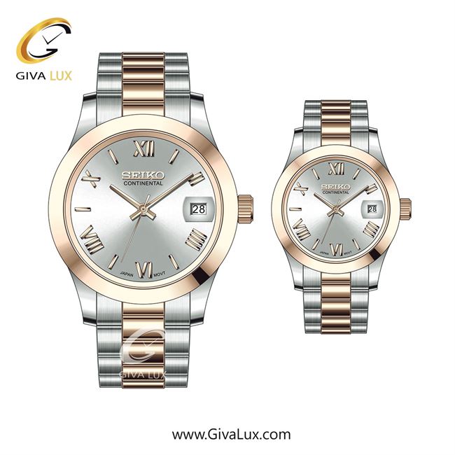 ساعت مچی اورجینال ست سیکو (کانتیننتال) | Seiko (Continental)  رزگلد-نقره ای | رزگلد-نقره ای| نقره ای| کد رفرنس 0406