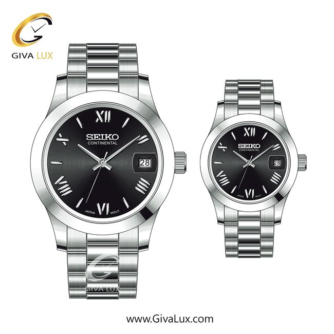 ساعت مچی اورجینال ست سیکو (کانتیننتال) | Seiko (Continental)  نقره ای | نقره ای| مشکی| کد رفرنس 0406