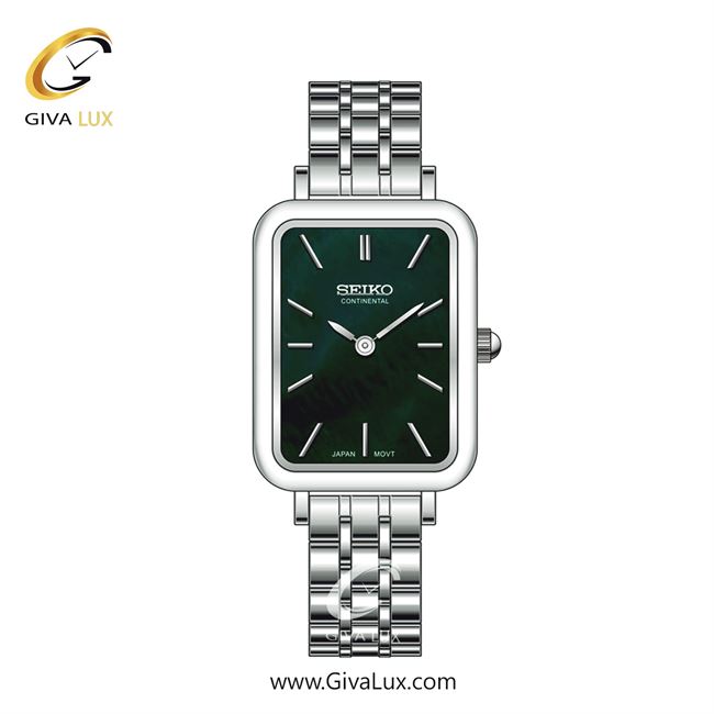 ساعت مچی اورجینال زنانه سیکو (کانتیننتال) | Seiko (Continental)  نقره ای | نقره ای| سبز یشمی تیره| کد رفرنس 0408