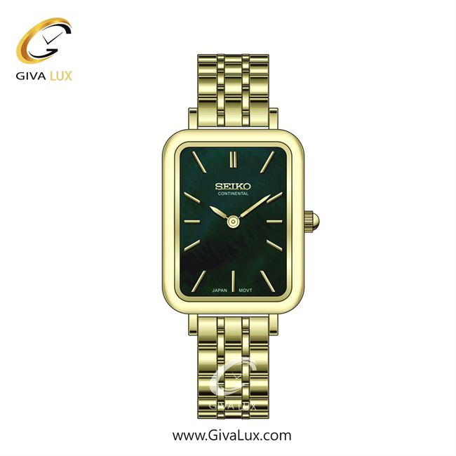 ساعت مچی اورجینال زنانه سیکو (کانتیننتال) | Seiko (Continental)  طلایی | طلایی| سبز یشمی تیره| کد رفرنس 0408