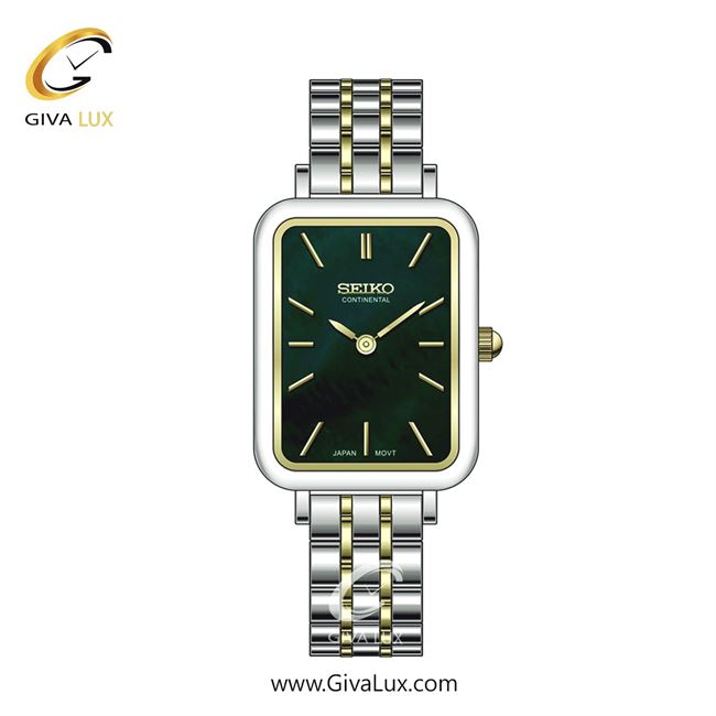 ساعت مچی اورجینال زنانه سیکو (کانتیننتال) | Seiko (Continental)  طلایی-نقره ای | طلایی-نقره ای| سبز یشمی تیره| کد رفرنس 0408