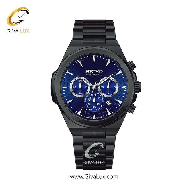 ساعت مچی اورجینال مردانه سیکو (کانتیننتال) | Seiko (Continental)  سه موتوره کرنوگراف مشکی | مشکی| سرمه ای| کد رفرنس 0410