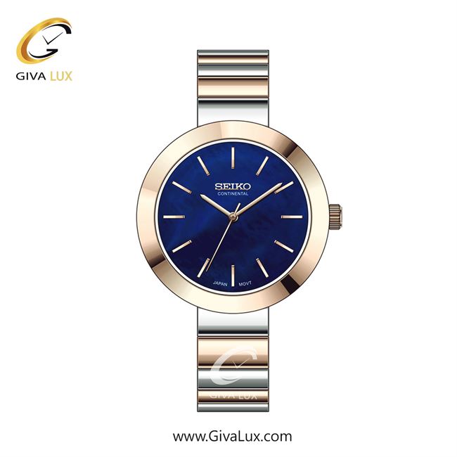 ساعت مچی اورجینال زنانه سیکو (کانتیننتال) | Seiko (Continental)  رزگلد | نقره ای-رزگلد| سرمه ای| کد رفرنس 0413
