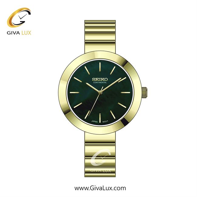 ساعت مچی اورجینال زنانه سیکو (کانتیننتال) | Seiko (Continental)  طلایی | طلایی| سبز یشمی تیره| کد رفرنس 0413