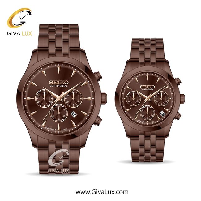 ساعت مچی اورجینال ست سیکو (کانتیننتال) | Seiko (Continental)  سه موتوره کرنوگراف کافی | کافی| کافی| کد رفرنس 0425