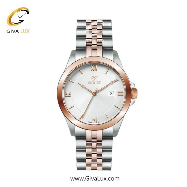 ساعت مچی اورجینال زنانه ویولت VIOLET رزگلد-نقره ای | رزگلد-نقره ای| سفید| کد رفرنس 0590/2